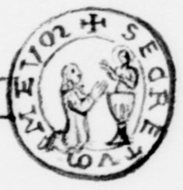 iiris_img/private/dessins/Eygun 1584 bis- Agnès - Abbesse Sainte-Croix Poitiers - dessin latin 5480 p. 162 - contre-sceau.png